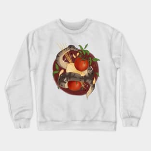 Danger Noodle with Spaghetti Noodles - Snake with the Ingredients to make Pasta Crewneck Sweatshirt